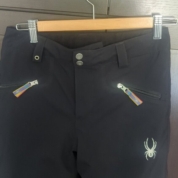 Girls Spyder Winter Black Ski Snowboard Weather Resistant Pants - Sz 14 BNWOT - Picture 4 of 7